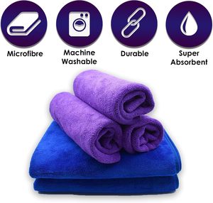 Serviette de lavage de voiture en microfibre de haute qualité 400g 30cm x 40cm, séchage rapide, tissée, très absorbante, nettoyage durable - Product Image 2