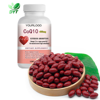 Capsules de Coenzyme Q10 en gélules molles OEM ODM, 60 capsules, complément nutritionnel, soutien antioxydant, capsules de CoQ10 en marque privée