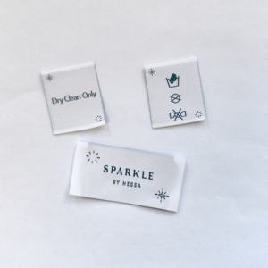Custom Made Brand <b>Name</b> Logo Polyester Woven Garment Labels <b>Tags</b> for Clothes - Product Image 3