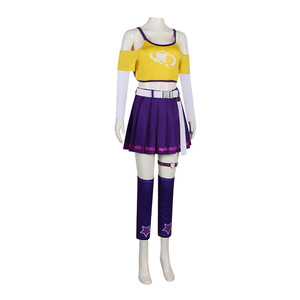 Ensemble de costumes de cosplay Overwatch Juno, haut jaune, jupe violette, tenue de jeu d'anime, Halloween - Product Image 2