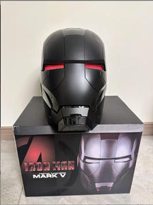 Máscara MK5 de Color Negro a <span class=keywords><strong>Precio</strong></span> de Fábrica, Máscara de <span class=keywords><strong>Iron</strong></span> <span class=keywords><strong>Man</strong></span> Automática y Portátil para Cosplay de Jarvis, Control por Voz - Product Image 4