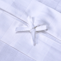 Vente en gros de linge de lit en coton pur blanc à rayures jacquard pour hôtel 5 étoiles, linge de lit d'hôtel