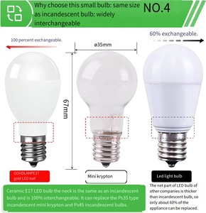 E17 Trung Gian Cơ Sở 60W Tương đương Quả Cầu Ánh Sáng Bóng Đèn 5W Quạt Trần Đèn Chùm Ánh Sáng E17 <span class=keywords><strong>LED</strong></span> Ánh Sáng Bóng Đèn - Product Image 2