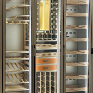 Cave à vin électrique personnalisée en acier inoxydable SUS304, double zone de température, éclairage LED, usage domestique - Product Image 2