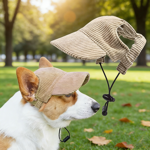 Dog Baseball Cap with Ear Holes, Adjustable <b>Pet</b> Sun Hat for Outdoor Walking & Summer Protection - Product Image 1