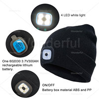 Topi LED Isi Ulang USB untuk Memancing, Berburu, dan Berlari di Malam Hari - Lampu Kepala Bebas Genggam untuk Perlengkapan Cuaca Dingin