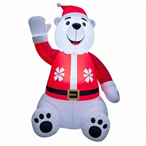 Cute Christmas Inflatable Santa Claus Tree and Snowman Ornaments for Holiday Parties Screen Blow-up Ornaments for Celebrations - Product Image 5