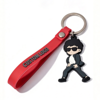 Porte-clés en PVC souple 2D personnalisé avec logo, prix d'usine OEM Pinshuo, 20 ans d'expérience, impression UV, porte-clés en caoutchouc, souvenir