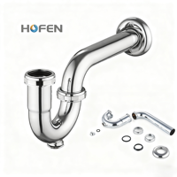 Accessoires de salle de bain : Siphon bouteille en laiton argenté pour lavabo et lavabo mural