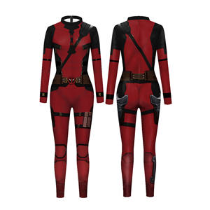 Hot Sale Superheld Film Dead Pool und Wolverine Kostüm Halloween Performance Kostüm Stage Show Jumps uit Strumpfhose - Product Image 1