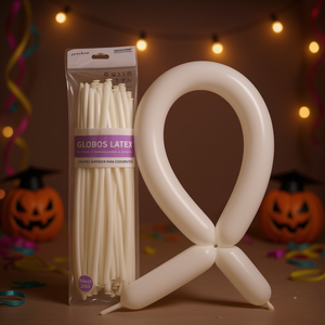 Globos de Látex Blancos Gruesos de 260 mm, Paquete de 50, para Decoración de Fiestas, Día de la Madre, Graduación, Halloween - Product Image 2