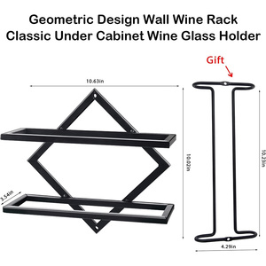 ÉCHANTILLON GRATUIT Vin Rack Mur Monté Métal Tenture Mur de Casier à Vin Porte-<span class=keywords><strong>Bouteille</strong></span> De Vin - Product Image 3