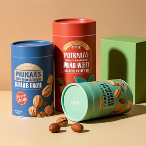 Tùy Chỉnh In Nhôm Lá Giấy Lon Kín Trái Cây Sấy Khô Và Các Loại Hạt Bao Bì Giấy Canister - Product Image 1