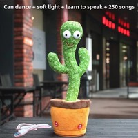 Jouet en peluche pour enfants célébrité danse Cactus fleurs enchanteresses torsion parlant jouets doux et drôles pour les enfants