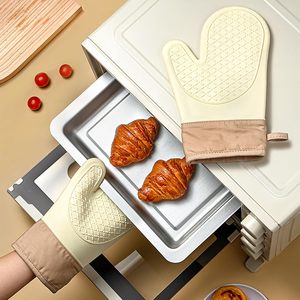 Ensemble de maniques de cuisine en silicone imprimées, résistantes à la chaleur, pour la cuisson, la pâtisserie et la grillade - Product Image 4