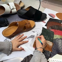 Sandales arabes SHIKOL en cuir véritable pour hommes, chaussures personnalisées pour Thobe, pantoufles du Golfe – Vente en gros directe usine