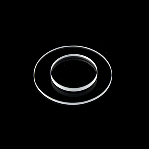 Plaque de verre optique ronde transparente personnalisée avec trou de perçage et revêtement antireflet (AR) 95% de transmission de la lumière - Product Image 3