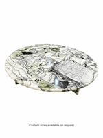 Table basse moderne ronde ou carrée en marbre naturel de jade froid de luxe pour salon et villa, taille personnalisée, écologique et durable