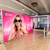 Stand d'exposition portable Lintel pour salon professionnel, publicitaire, avec caisson lumineux LED en tissu tendu sans cadre en aluminium, taille et couleur personnalisables