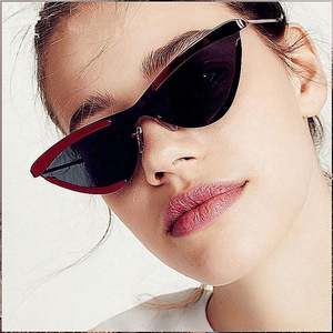 Gafas de Sol de Moda 2021, Montura Metálica de Lujo, Protección UV400, Estilo Ojo de Gato, Media Montura - Product Image 2