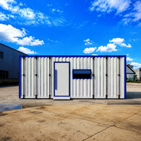 Bureau conteneur préfabriqué à assemblage rapide, 20 pieds, maison modulaire mobile pour zones éloignées
