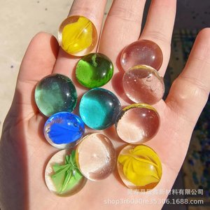 Cuentas planas de vidrio, de 17-19 mm, para juguetes de excavación arqueológica para niños, para rellenar braseros, acuarios y para paisajismo. - Product Image 4