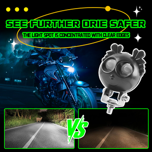 Nuevo Diseño de Faro para Motocicleta, 9-36V, LED, Colorido, Impermeable, Luces Antiniebla de Doble Color, para Auto y Moto, MO-226 - Product Image 5