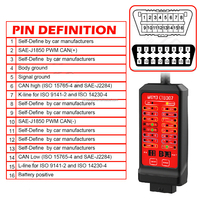 WOYO CTB007 - Caja de Conexión OBD II para Automóviles, Detector de Protocolos, Conector de Diagnóstico con Construcción Metálica, 9.0-32.0VDC, Cable de 70cm
