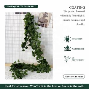 Vente en gros paquet de 12 pièces 2.1 mètres de guirlande de feuilles de <span class=keywords><strong>lierre</strong></span> artificielles plantes de feuillage de vigne feuilles maison chambre bricolage décoration murale - Product Image 3