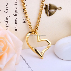 Collar con Colgante de Corazón de Acero Inoxidable Marca Ason, Joyería Dorada/Plateada para Mujer - Product Image 2