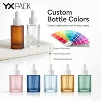 Flacon compte-gouttes en verre personnalisé avec compte-gouttes 5ml 10ml 15ml 20ml 30ml Flacon compte-gouttes en verre noir brillant dégradé pour huile essentielle