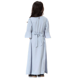 Abaya pour enfants musulmans, broderie, broche, mode enfants fille, robe Abaya Jubah Ramadan moyen-orient, vêtements arabes islamiques, livraison directe - Product Image 4