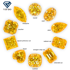 4,5*4,5-8*8mm corte cuadrado chapado en oro amarillo suelto moissanita diamante color amarillo vivo moissanita piedras preciosas para joyería - Product Image 5