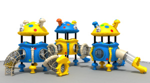 Trung Quốc Nhà sản xuất sân chơi ngoài trời thành phần cơ quan thương nhân lớn trượt nước hấp dẫn nhựa trượt nước cho hồ bơi - Product Image 3