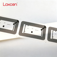 Laxcen H76D Mini-étiquette programmable 45*76mm ISO14443A RFID NFC FM11RF08 Code QR Carte de visite Étanche Transparente Inlay Sec