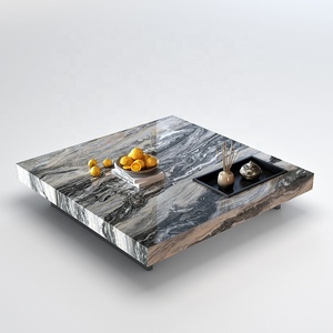 Tavolino da Caffè Quadrato in Marmo di Lusso Moderno Minimalista Italiano YOUTAI, Articolo Popolare - Product Image 4