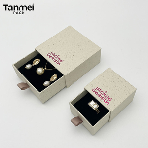 Caja de Embalaje de Joyería con Logotipo Personalizado, Caja de Regalo Pequeña de Cartón con Cajón para Anillo, Collar, Pendientes, Pulsera, Colgante - Product Image 3