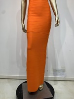 Nouvelle Robe Longue Décontractée Orange Été 2026 pour Femme, Dos Nu, Col en V, Bretelles Fines, Coupe Ajustée, Style A-Line Simple, Idéale pour les Fêtes
