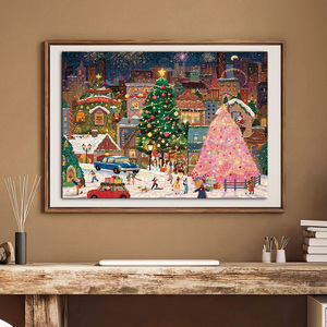 Rompecabezas de Navidad con Diseño de Plaza Nevada, Rompecabezas de Papel para Encontrar Objetos, Juego Familiar para Adultos y Niños, Regalo de Navidad - Product Image 5