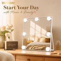 Miroir de maquillage professionnel BUYWAY Studio Grade 7 avec ampoules LED, éclairage Hollywood, tactile, intensité réglable, Bluetooth, pour salon, marque privée