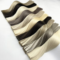 Harga Pabrik 100% Remy Human Hair Extensions Genius Weft Rambut Lembut dan Halus