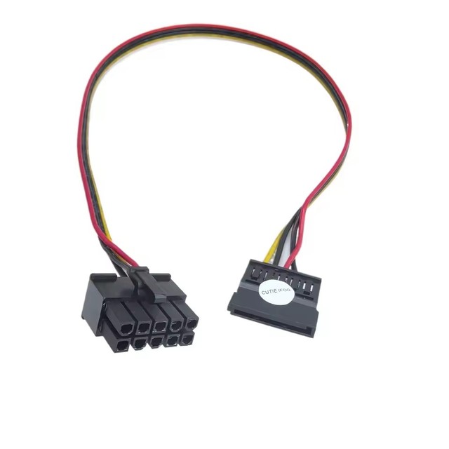 10Pin Socket To SATA Power Supply Cable For SSD HDD Hard Disk Driver Powered By HP Server DL380 G6 G7 Mainboard 18AWG 40cm