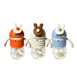 Bouteille d'eau pour bébé de haute qualité, mignonne, <span class=keywords><strong>anti</strong></span>-<span class=keywords><strong>fuite</strong></span>, <span class=keywords><strong>anti</strong></span>-chute, portable, avec poignée et paille - Product Image 1