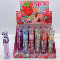 Gloss à lèvres liquide mat vegan personnalisé avec logo, effet repulpant et hydratant, marque privée, pour enfants, couleur nude, fleur transparente