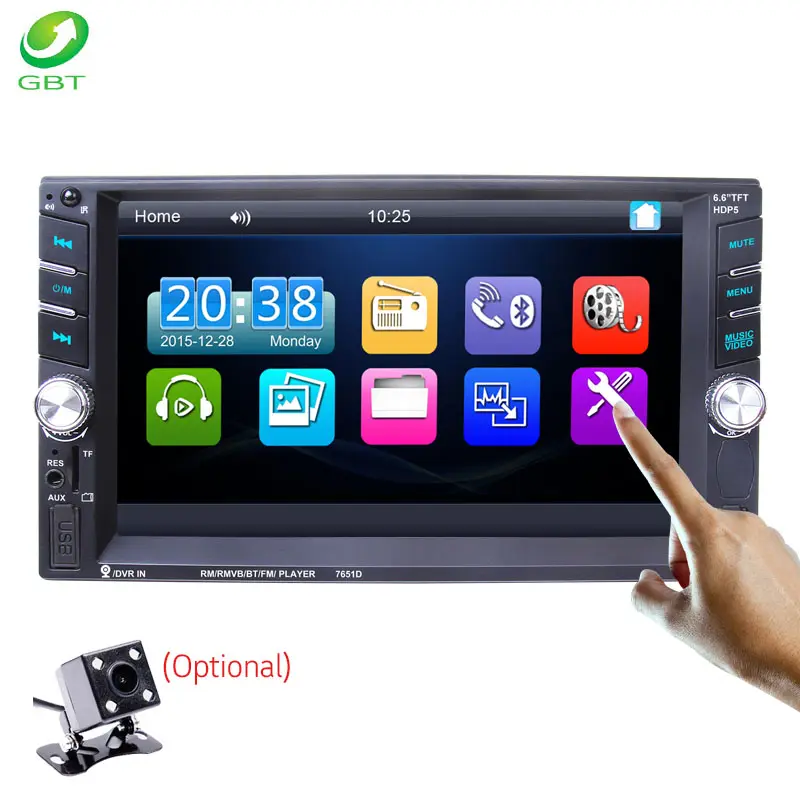 Universale Auto Radio audio da 6.5 pollici 2 Din mirrorlink USB FM SD AUX BT mp5 digital video player