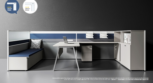 Poste de travail individuel en aluminium de luxe le plus populaire, design moderne, pour usage industriel, grand bureau de travail Borito FX40 - Product Image 2