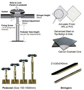 Panel lantai lipat kalsium sulfat antistatis kustom untuk Rumah Sakit & gedung kantor berbagai ukuran & polesan tersedia - Product Image 3