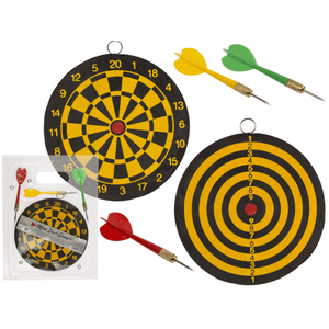 Mini jeu de fléchettes avec 3 fléchettes, D: 15 cm, - Product Image 1
