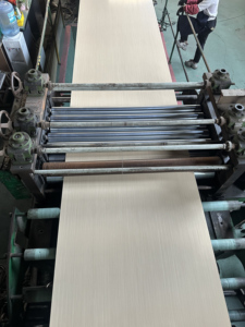 ลามิเนตเหล็กพีวีซีผิวแบบกดแผงเหล็กแบบกดประตูโลหะทนไฟ - Product Image 5