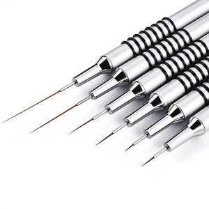 Ensemble de pinceaux pour nail art 5mm 7mm 9mm 11mm 20mm, stylos fins pour dessin, pour vernis gel - Product Image 4